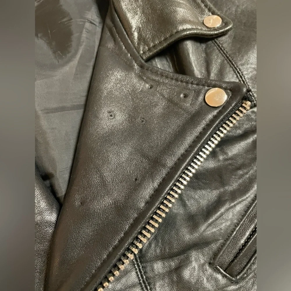 Deadwood Depeche Mode Leather Jacket size 44 (size 12/XXL). - Picture 4 of 8